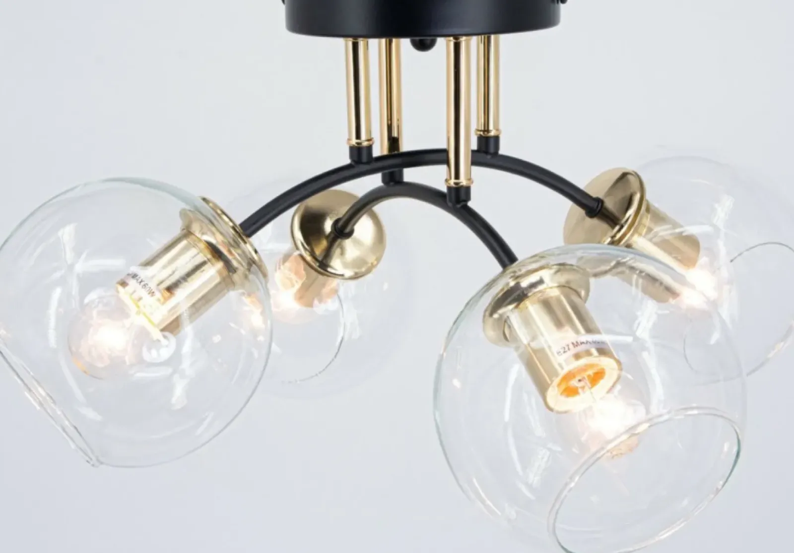 Sklep Kaja Klasyczna lampa sufitowa do salonu 8084/4 BL TR ELBA | Kaja Online