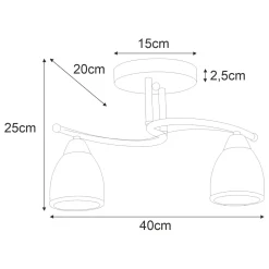 Sklep Kaja Klasyczna lampa sufitowa K-JSL-8090/2 CHR SAMIRA | Kaja Oświetlenie* Randole Tradycyjne|Żyrandole Tradycyjne - Retro