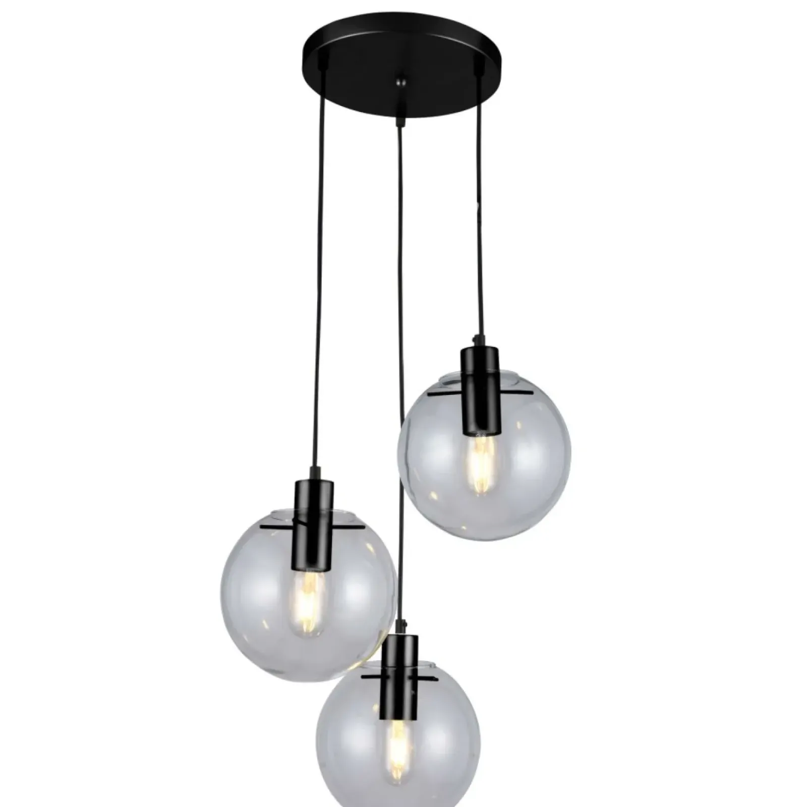 Sklep Kaja Klasyczna lampa wisząca do salonu LP-004/3P BK PUERTO | Kaja Cheap