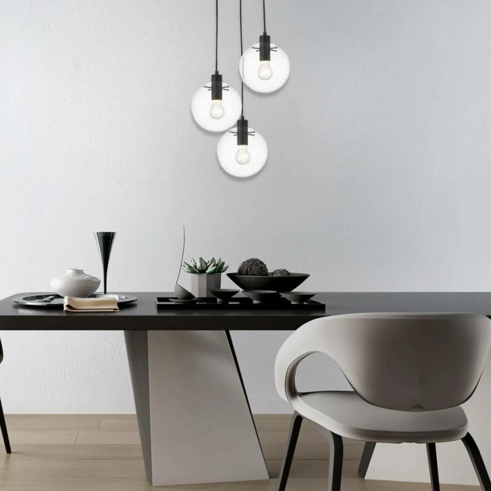 Sklep Kaja Klasyczna lampa wisząca do salonu LP-004/3P BK PUERTO | Kaja Cheap