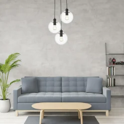 Sklep Kaja Klasyczna lampa wisząca do salonu LP-004/3P BK PUERTO | Kaja Cheap