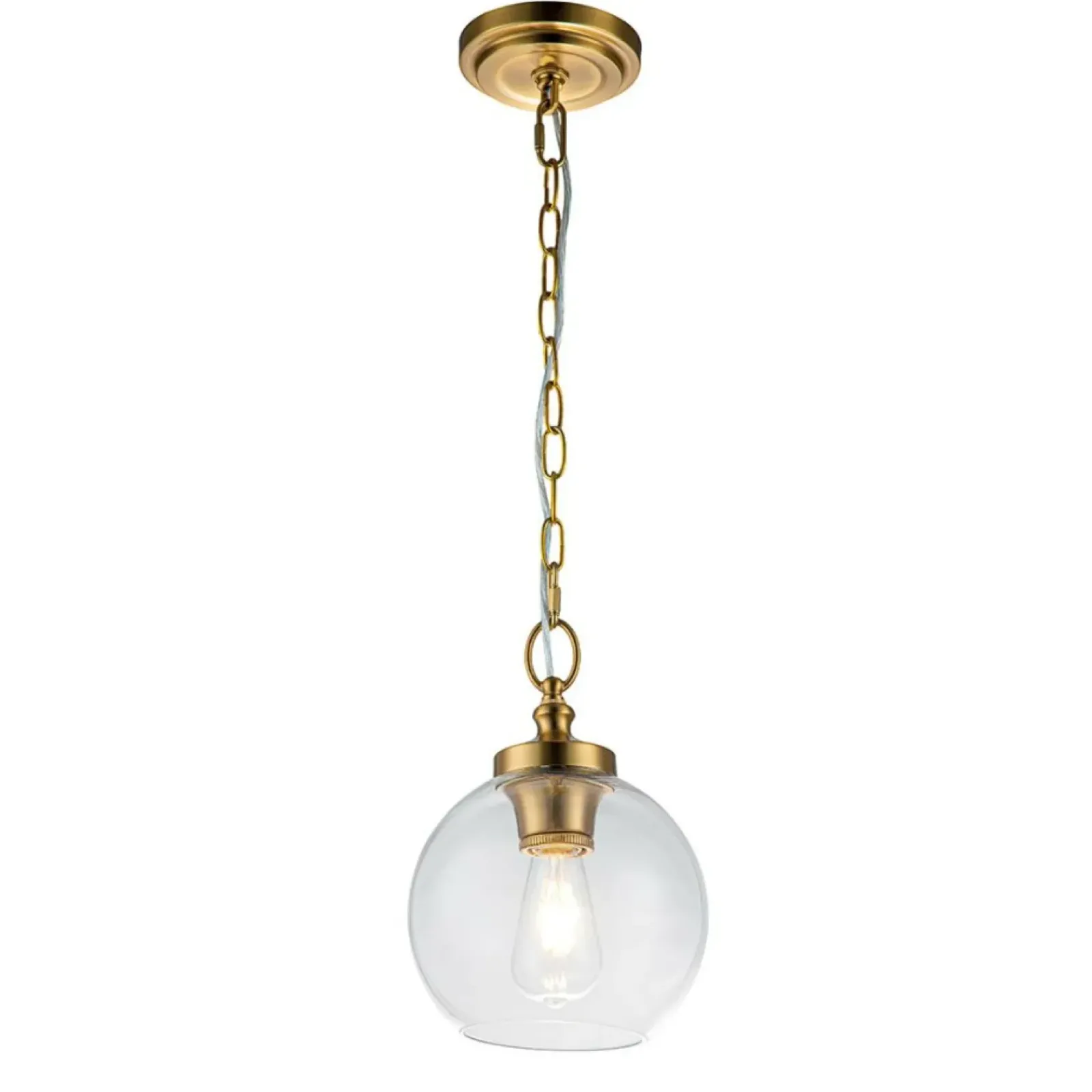 Sklep Kaja Klasyczna lampa wisząca, mosiądz FE-TABBY-P-S-BB z serii TABBY* Randole Tradycyjne