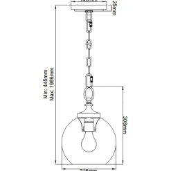 Sklep Kaja Klasyczna lampa wisząca, mosiądz FE-TABBY-P-S-BB z serii TABBY* Randole Tradycyjne