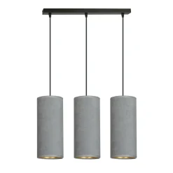 Sklep Kaja Klasyczna lampa wisząca z szarymi abażurami 1060/3 BENTE | Kaja* Żyrandole Z Abażurem