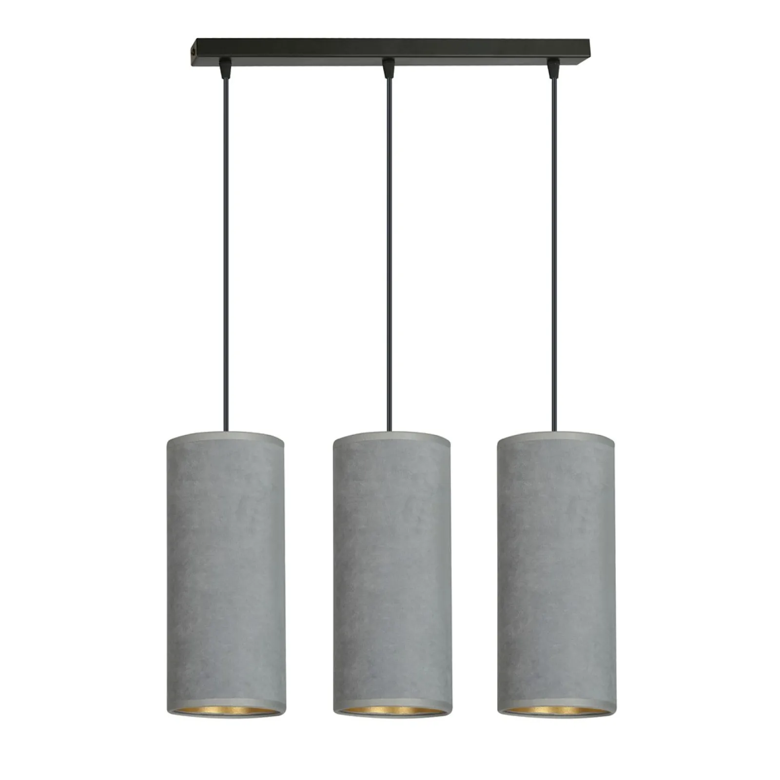 Sklep Kaja Klasyczna lampa wisząca z szarymi abażurami 1060/3 BENTE | Kaja* Żyrandole Z Abażurem