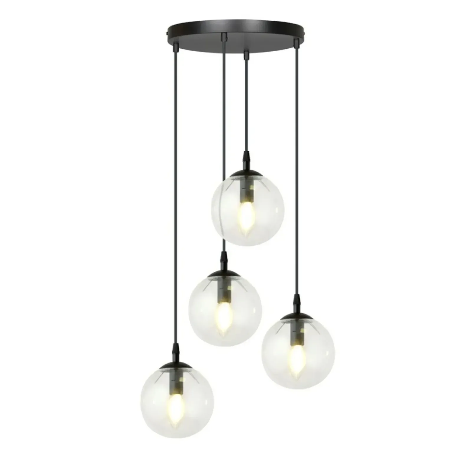Sklep Kaja Klasyczna lampa wisząca z kulistymi kloszami 711/4PREM | Kaja Discount
