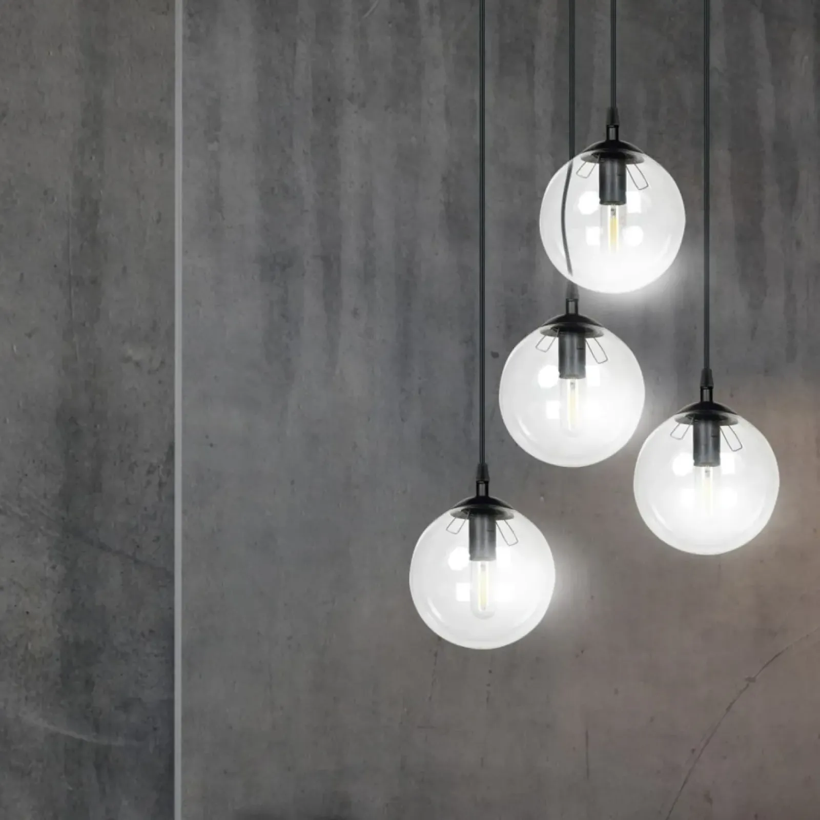 Sklep Kaja Klasyczna lampa wisząca z kulistymi kloszami 711/4PREM | Kaja Discount