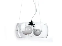Sklep Kaja Klasyczna lampa wisząca z szerokim kloszem AZ0846 COSMO CLEAR | Kaja transparentny Online