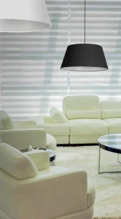Sklep Kaja Klasyczna lampa wisząca z czarno-białym abażurem AZ1392 OLAV | Kaja czarny Shop