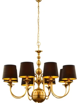 Sklep Kaja Klasyczna lampa wisząca z czarnymi abażurami JUP 1952 z serii BATUMI* Żyrandole Z Abażurem|Randole Tradycyjne