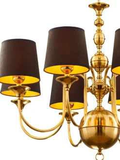Sklep Kaja Klasyczna lampa wisząca z czarnymi abażurami JUP 1952 z serii BATUMI* Żyrandole Z Abażurem|Randole Tradycyjne