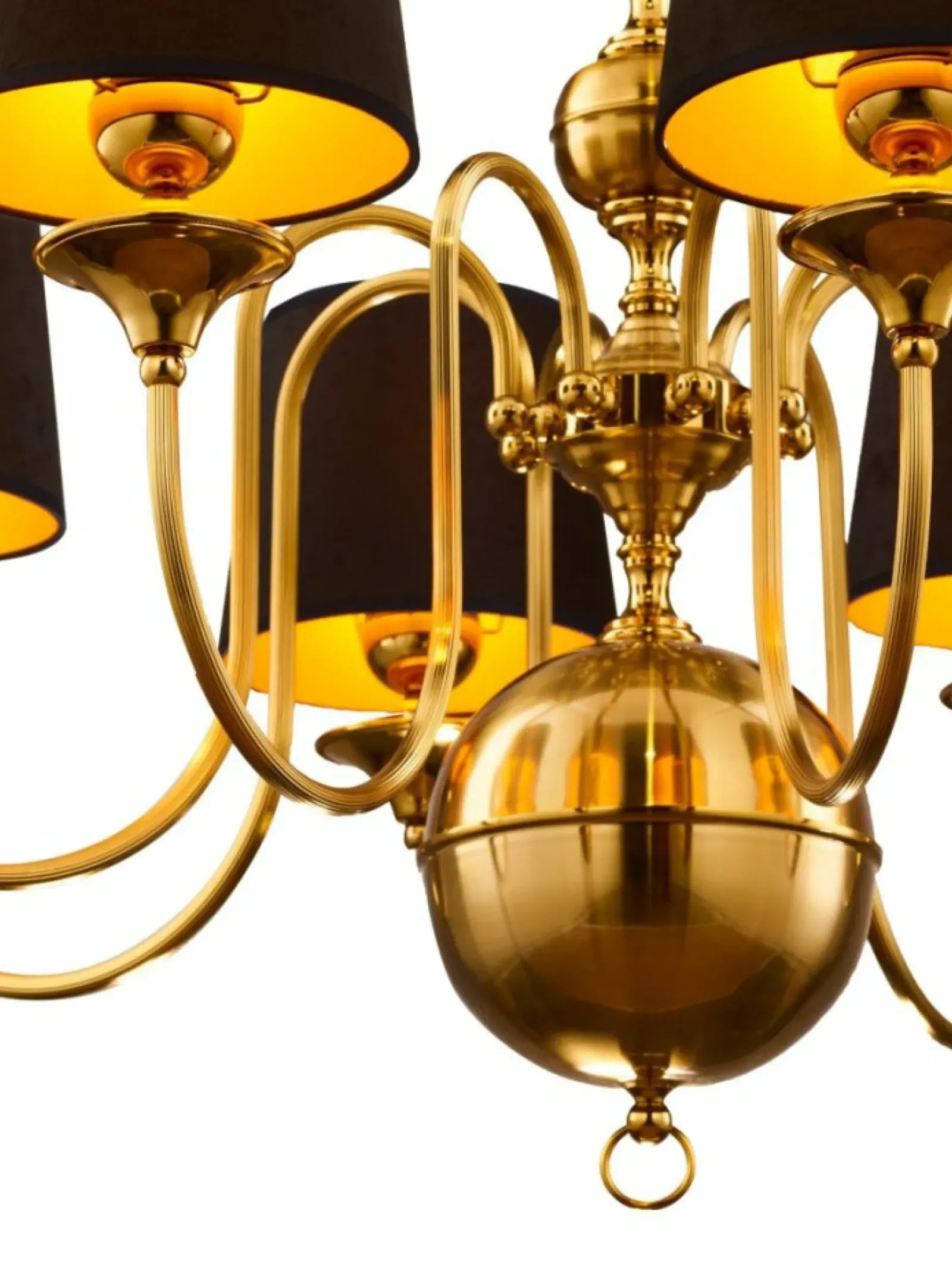 Sklep Kaja Klasyczna lampa wisząca z czarnymi abażurami JUP 1952 z serii BATUMI* Żyrandole Z Abażurem|Randole Tradycyjne