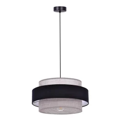 Sklep Kaja Klasyczna lampa wisząca z podwójnym abażurem K-5171 z serii ETELA* Żyrandole Z Abażurem|Żyrandole Z Abażurami