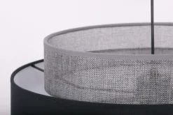Sklep Kaja Klasyczna lampa wisząca z podwójnym abażurem K-5171 z serii ETELA* Żyrandole Z Abażurem|Żyrandole Z Abażurami