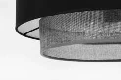 Sklep Kaja Klasyczna lampa wisząca z podwójnym abażurem K-5171 z serii ETELA* Żyrandole Z Abażurem|Żyrandole Z Abażurami