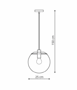 Sklep Kaja Klasyczna lampa wisząca z kloszem LP-004/1P M GD PUERTO | Kaja Online