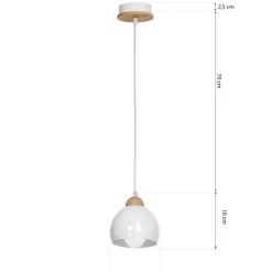 Sklep Kaja Klasyczna lampa wisząca z drewnianym elementem MLP6440 z serii DAMA | Kaja Oświe Online