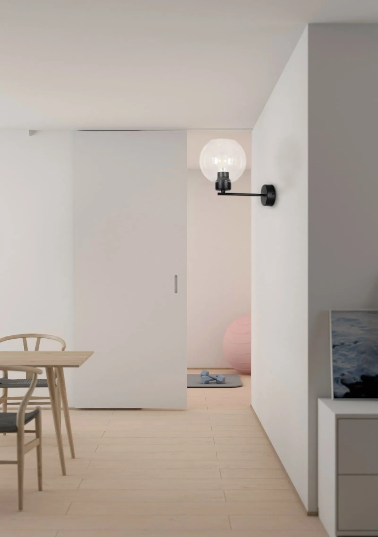 Sklep Kaja Klasyczna lampa z okrągłym kloszem K-4858 LAMBERT | Kaja Oświetlenie* Kinkiety Ze Szklanym Kloszem