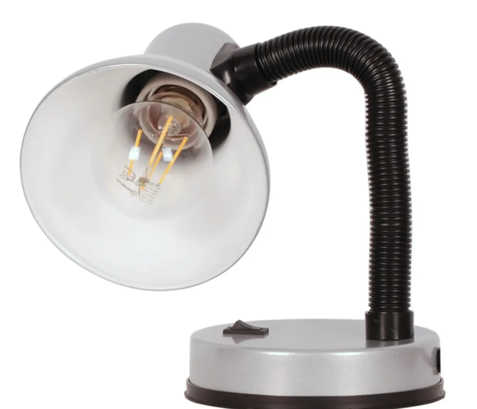 Sklep Kaja Klasyczna lampka biurkowa K-MT-203 SREBRNA CARIBA | Kaja Oświetlenie* Lampki Biurkowe|Lampki Szkolne