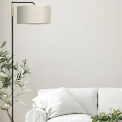 Sklep Kaja Klasyczna, prosta lampa podłogowa z abażurem MLP7454 ATLANTA | Kaja* Lampy Podłogowe Z Abażurem|Tradycyjne Lampy Podłogowe