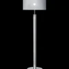 Sklep Kaja Klasyczna, srebrna lampa podłogowa z abażurem 67549 NODO | Kaja* Lampy Podłogowe Z Abażurem|Tradycyjne Lampy Podłogowe