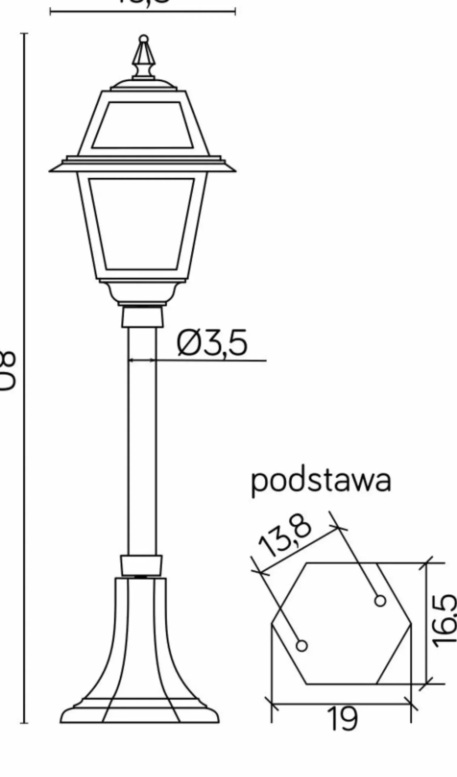 Sklep Kaja Klasyczna, witrażowa lampa ogrodowa K 5002/3/N z serii WITRAŻ | Kaja Oświetlenie* Lampy Ogrodowe Stojące