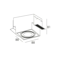Sklep Kaja Klasyczne oczko podtynkowe GU10 94361-BK ONEON DL 50-1 | Kaja* Oprawy Podtynkowe