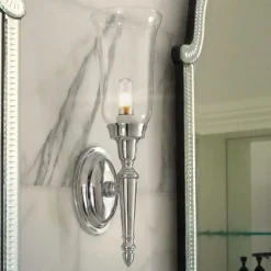 Sklep Kaja Klasyczny kinkiet w kolorze niklu BATH-DRYDEN2-PN z serii DRYDEN* Kinkiety Tradycyjne