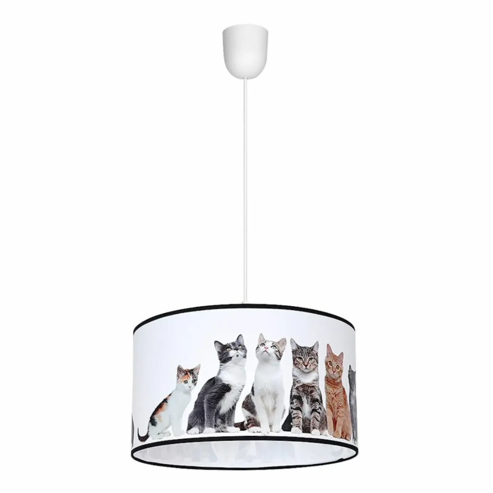 Sklep Kaja Klasyczny żyrandol z abażurem w kotki MLP4281 CATS | Kaja Oświetlenie Shop