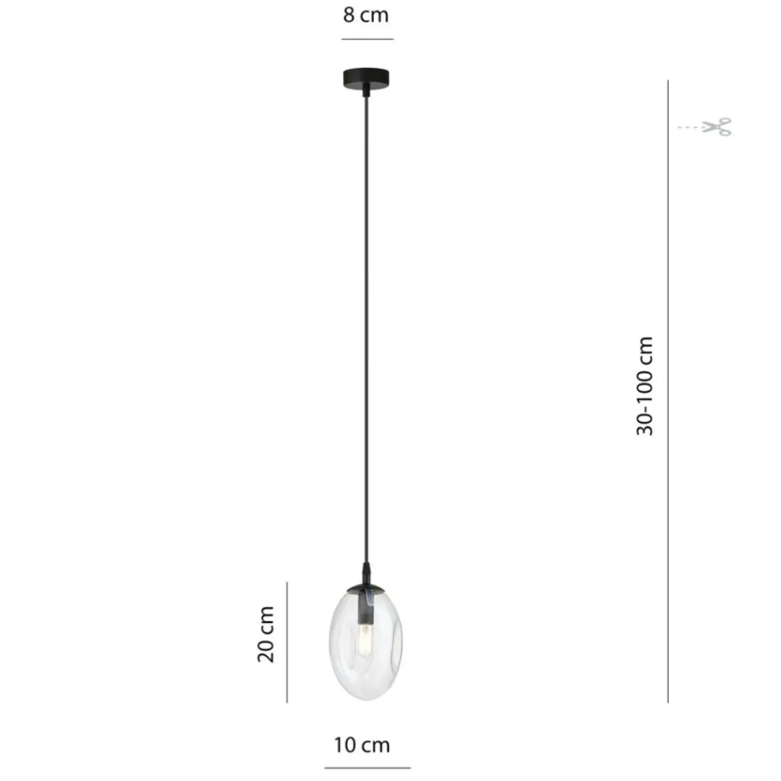 Sklep Kaja Klasyczny zwis na regulowanym przewodzie 1265/1 z serii ASTRAL | Kaja Store