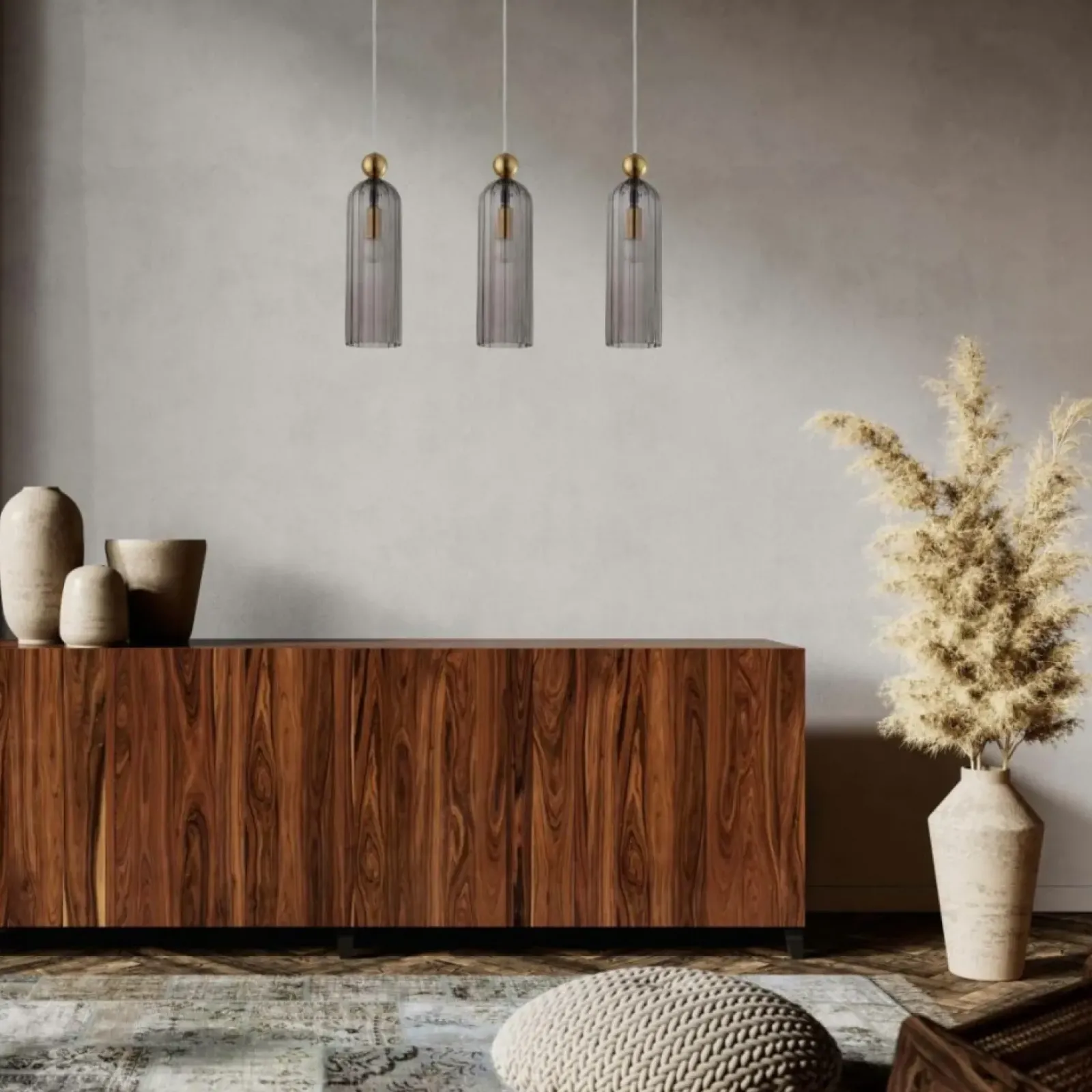 Sklep Kaja Klimatyczna lampa wisząca nad stół LP-939/3L SMOKED z serii PIEGA Best