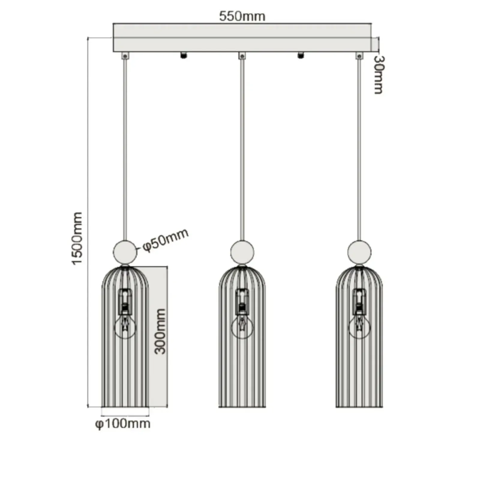 Sklep Kaja Klimatyczna lampa wisząca nad stół LP-939/3L SMOKED z serii PIEGA Best