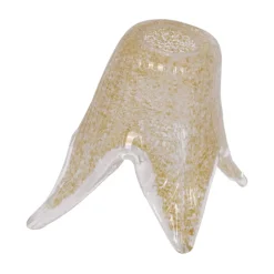 Sklep Kaja Klosz w kształcie kwiatu z drobinkami złota K-HP 02 TRANSPARENT KLOSZ* Klosze Z Gwintem E14