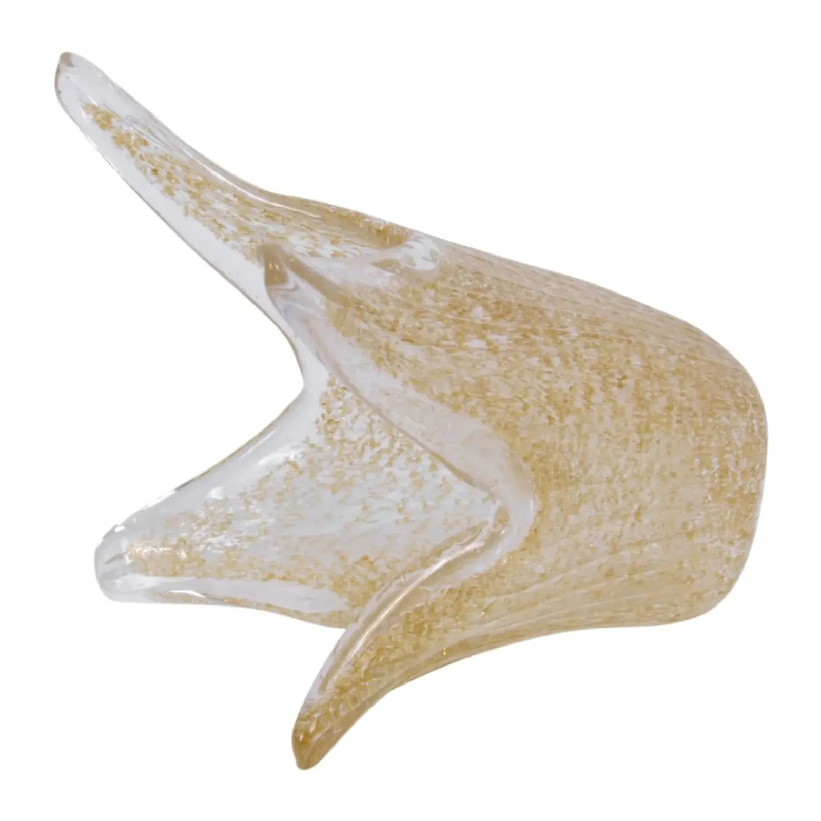 Sklep Kaja Klosz w kształcie kwiatu z drobinkami złota K-HP 02 TRANSPARENT KLOSZ* Klosze Z Gwintem E14