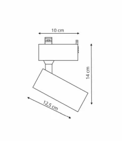 Sklep Kaja Kompletna szyna natynkowa 1-fazowa LP-1019/1W WH SET z serii ROCCA* Gotowe Zestawy Szynoprzewodów Natynkowych
