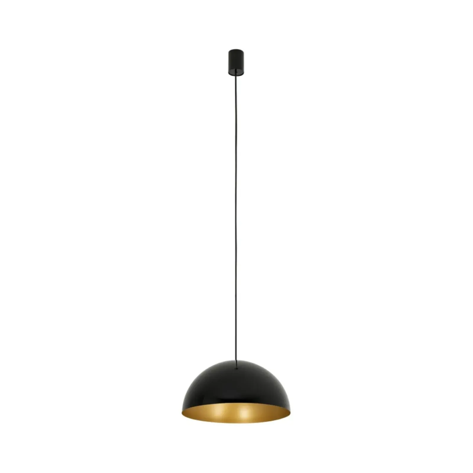Sklep Kaja Kopułowa, czarno-złota lampa wisząca ⌀33cm 10694 HEMISPHERE | Kaja Discount