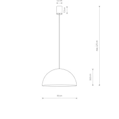 Sklep Kaja Kopułowa, czarno-złota lampa wisząca ⌀33cm 10694 HEMISPHERE | Kaja Discount