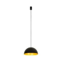 Sklep Kaja Kopułowa, czarno-złota lampa wisząca ⌀33cm 10694 HEMISPHERE | Kaja Discount
