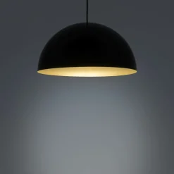 Sklep Kaja Kopułowa, czarno-złota lampa wisząca ⌀33cm 10694 HEMISPHERE | Kaja Discount