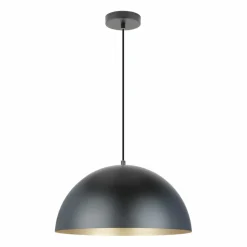 Sklep Kaja Kopułowa, czarno-złota lampa wisząca A8001XL-BK VELA | Kaja Hot