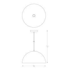 Sklep Kaja Kopułowa, czarno-złota lampa wisząca A8001XL-BK VELA | Kaja Hot