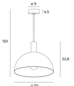 Sklep Kaja Kopułowa lampa wisząca do jadalni i kuchni MX P0473 LUISANT | Kaja New