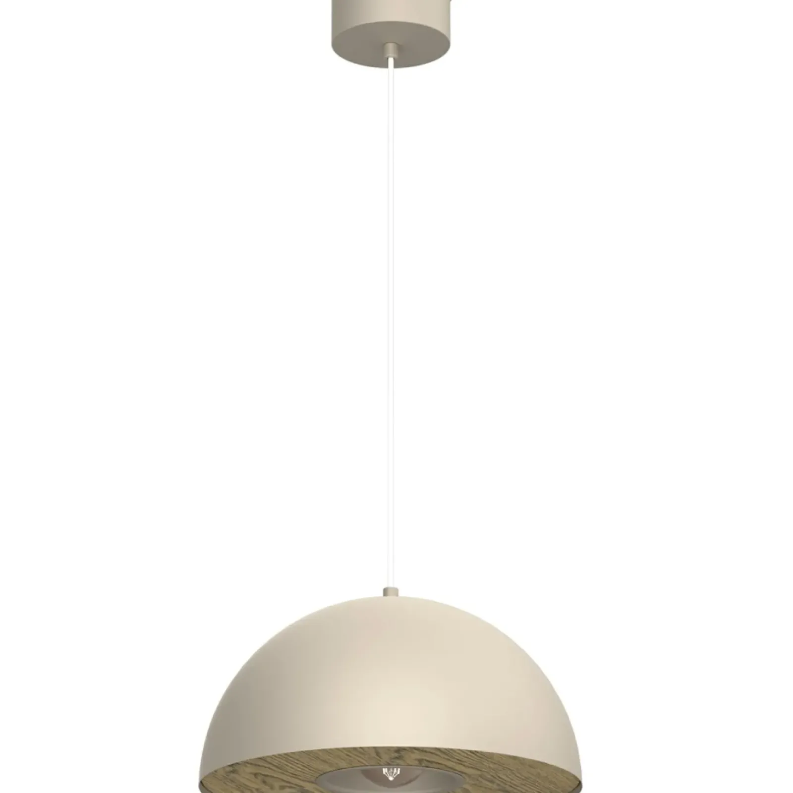 Sklep Kaja Kopułowa lampa wisząca z drewnem ⌀35m LX 4536 ELGUND | Kaja Shop