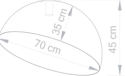 Sklep Kaja Kopułowy plafon do nowoczesnego wnętrza SIG 32460 - SFERA 70 B/MIEDŹ Online