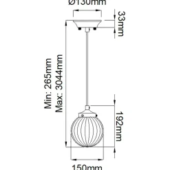 Sklep Kaja Kremowa lampa wisząca z kloszem DL-COSMOS-1P z serii COSMOS Discount