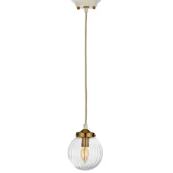 Sklep Kaja Kremowa lampa wisząca z kloszem DL-COSMOS-1P z serii COSMOS Discount
