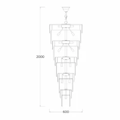 Sklep Kaja Królewska, kryształowa lampa wisząca ZM 19002/40-GLD LUXE | Kaja Outlet
