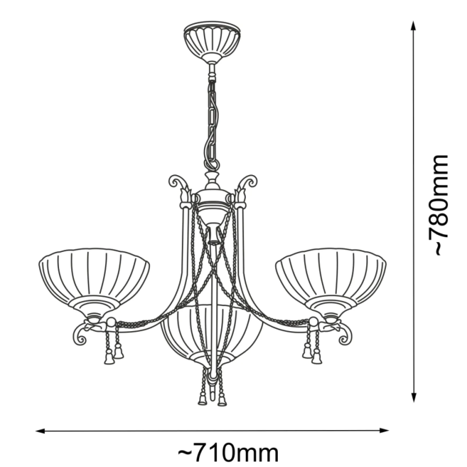 Sklep Kaja Królewska lampa wisząca w stylu retro ANT 8313 GRANADA | Kaja* Randole Tradycyjne