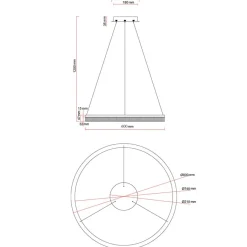 Sklep Kaja Kryształowa lampa ⌀60cm LP-033/1P S GD CRISTAL TRIANGLE MIDWAY | Kaja Online