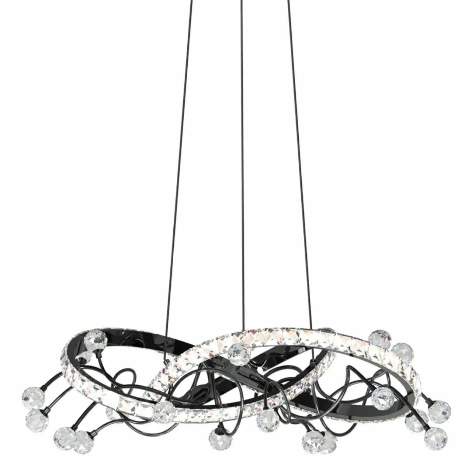 Sklep Kaja Kryształowa lampa wisząca dark glamour MD3481-1S-3BCT MAIA | Kaja Fashion